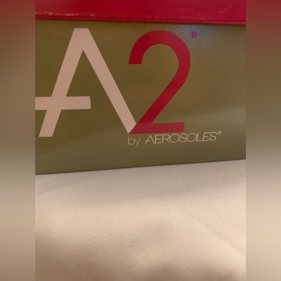 AEROSOLES Brown Crocodile Flats with Gold Buckle - Picture 3 of 6